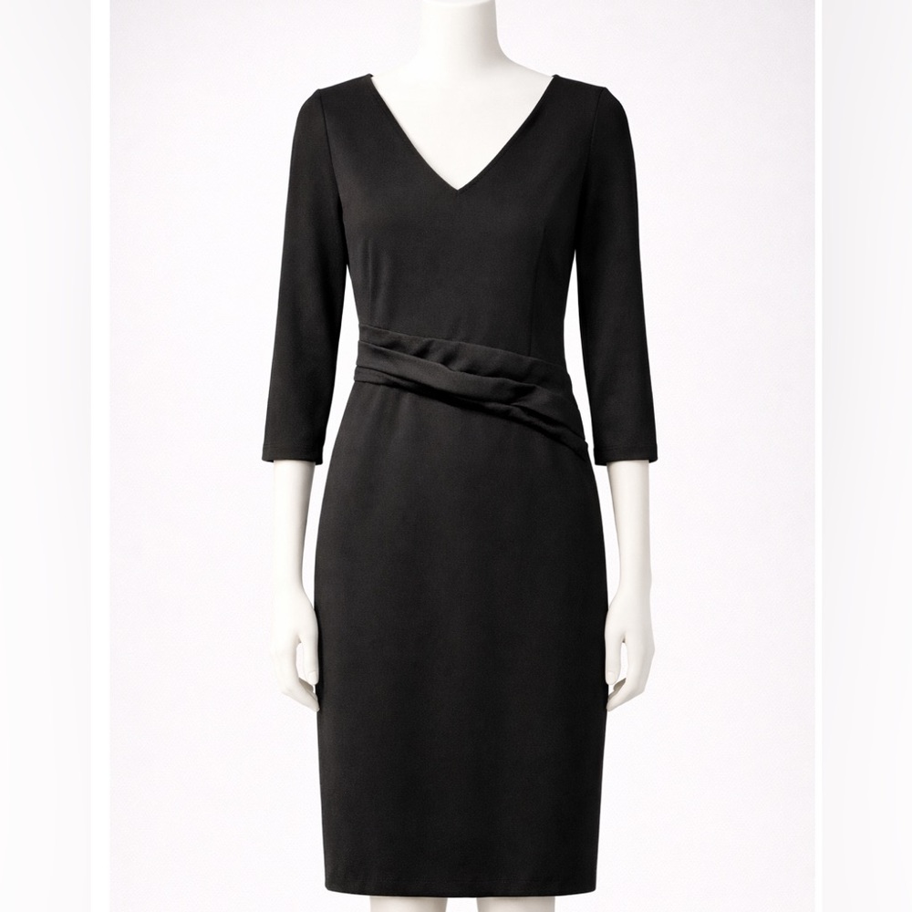 Marc New York Black Dress with Pleated Waist Detailing